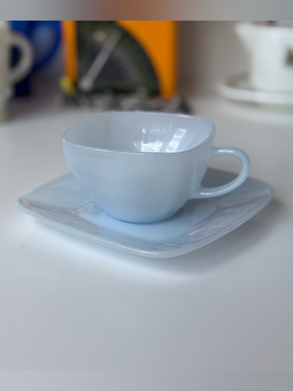 Vintage Fire King Azurite Charm Tea Cup & Saucer